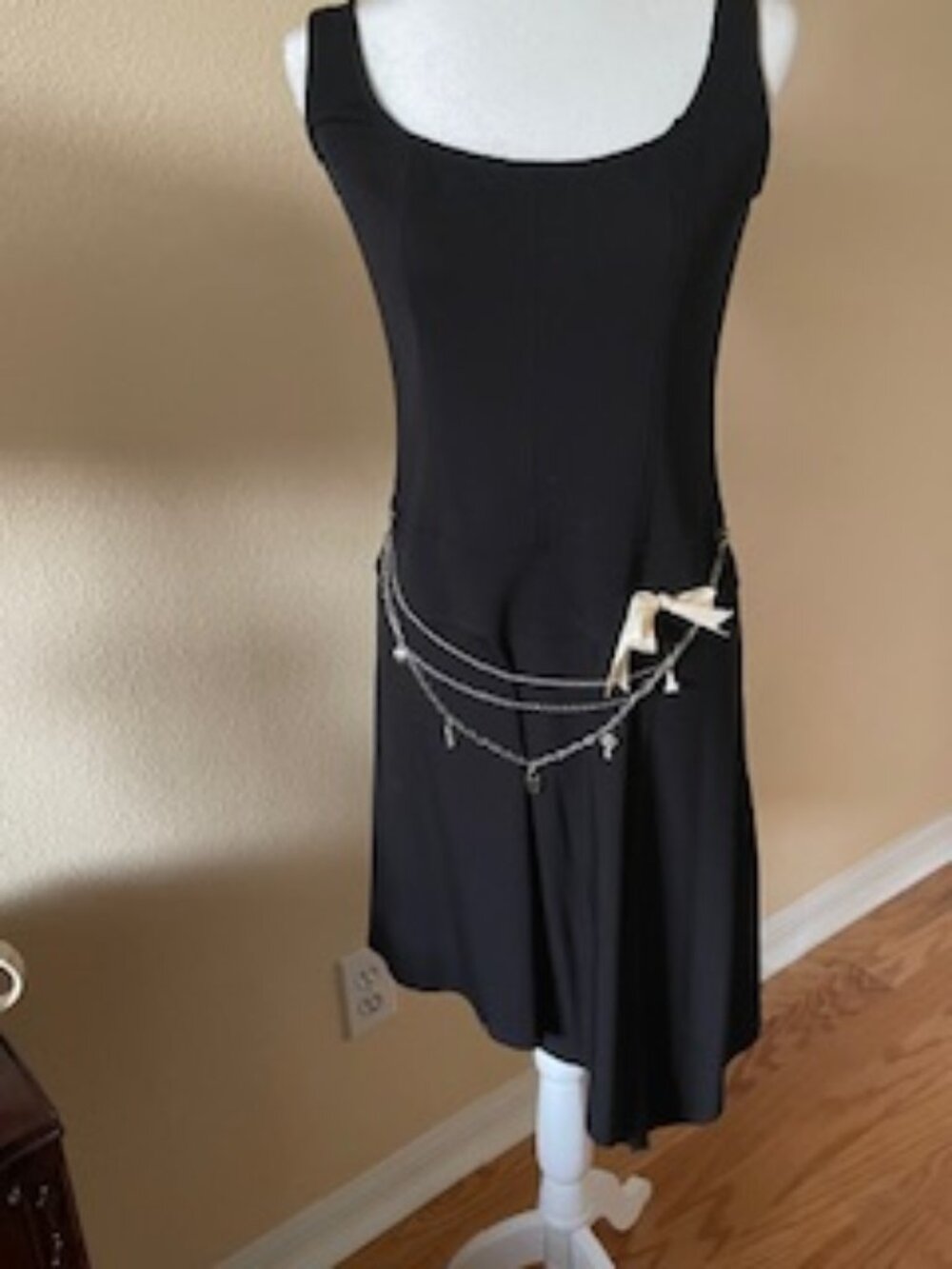 ABS Sleeveless Black Dress - Size M